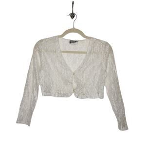 Vintage Youth Girls Kids White Lace Shawl Cardigan Shrug Disorderly Kids 16